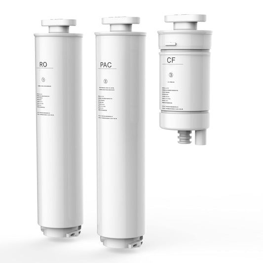 AORA | Replacement Filter Set for Portable Reverse Osmosis System AORA without Fixed Water Connection Quick Change - Water Filters | FRESH OSMOSIS WATER | Includes: CF Replacement Filter + PAC Replacement Filter + Membrane