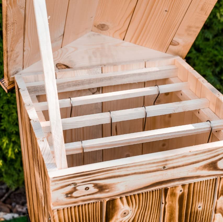 Smokehouse wood impregnated smoker cabinet garden 50 x 50 x 70 cm.