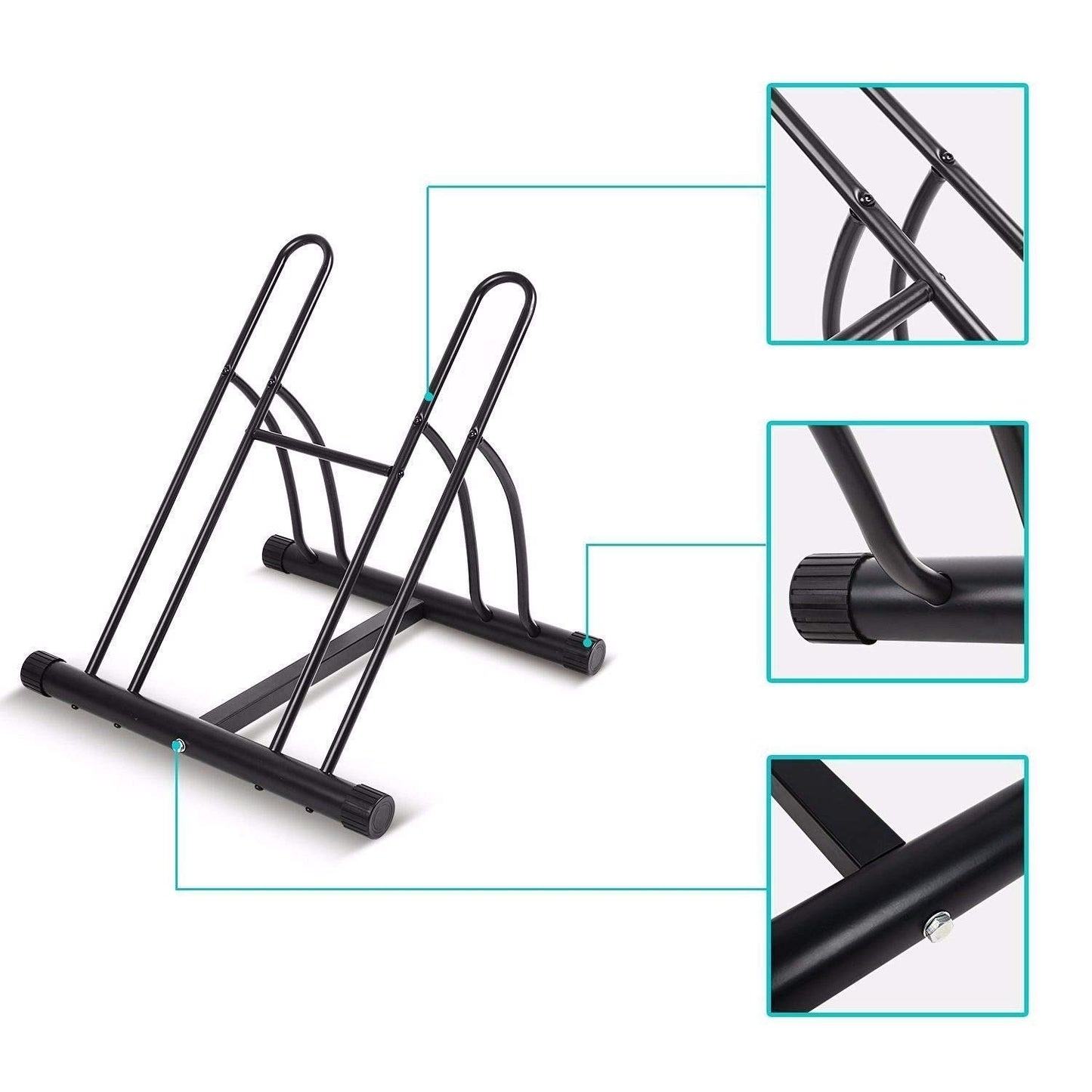 INION MHBB5012 - Bicycle holder for 2 bicycles. Free-standing bike stand, assembly stand, repair stand, bike parking stand, bike holder. Floor stand/keys.