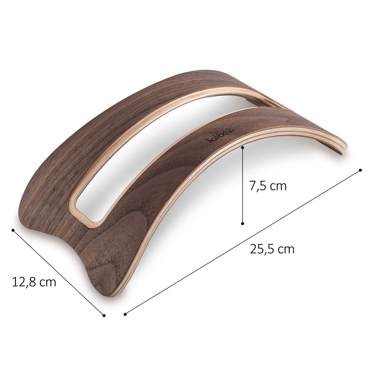 Calibri laptop stand notebook stand - wooden holder with 3 silicone inserts for MacBook Air/Pro/Pro Retina/Tablet iPad - walnut wood
