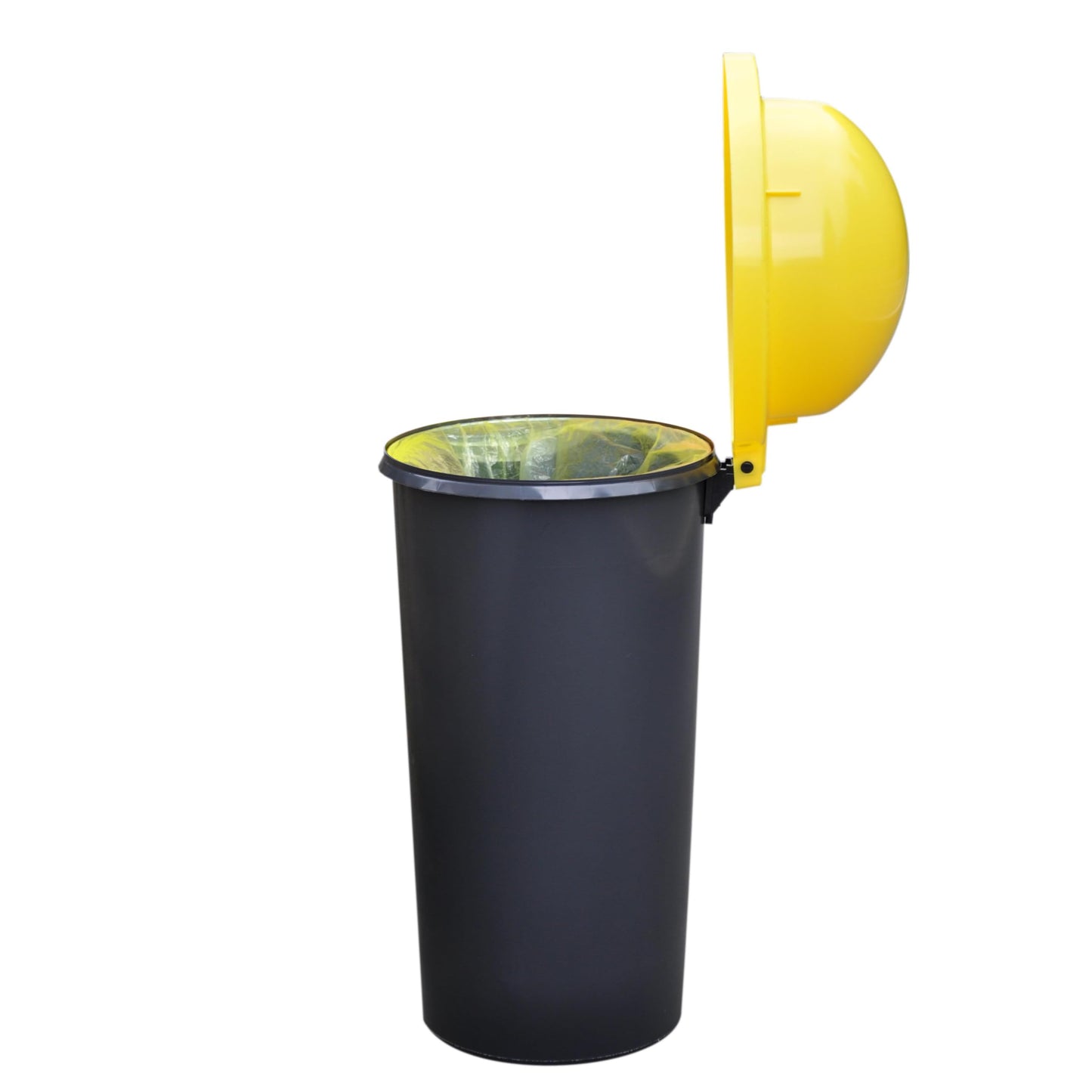 KUEFA HD 60L trash bag stand, trash can, with clamp ring for yellow bag/trash bag, solid, odor-proof and UV-resistant, universally applicable (yellow)