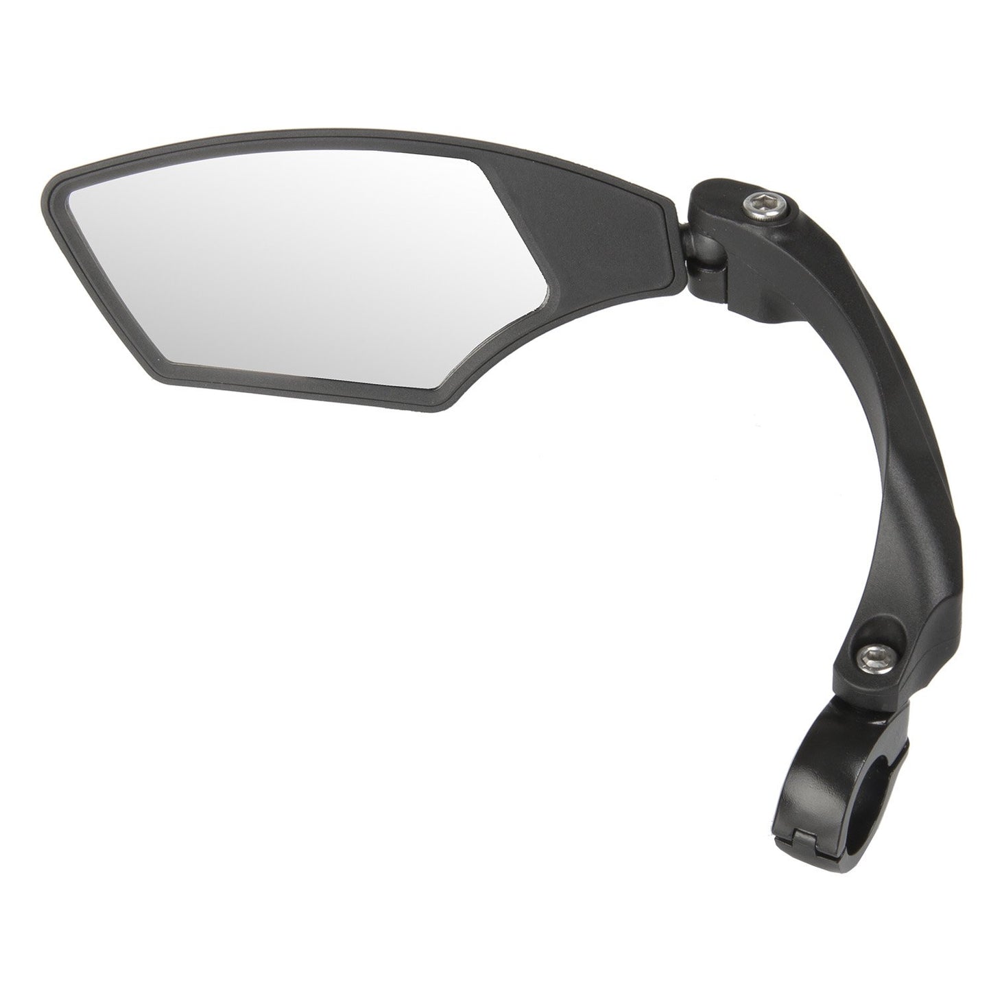 Klickfix handlebar adapter with lock, black, 26.0 & 32.0mm & M-Wave SPY Space bike mirror, black