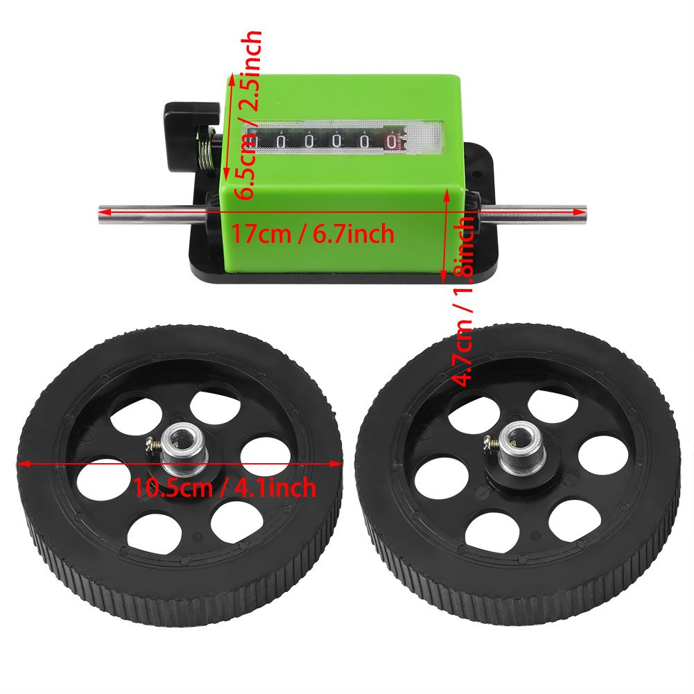 Meter counter Mechanical length roller counter Meter counter roller counter range 99999.9 meters Green