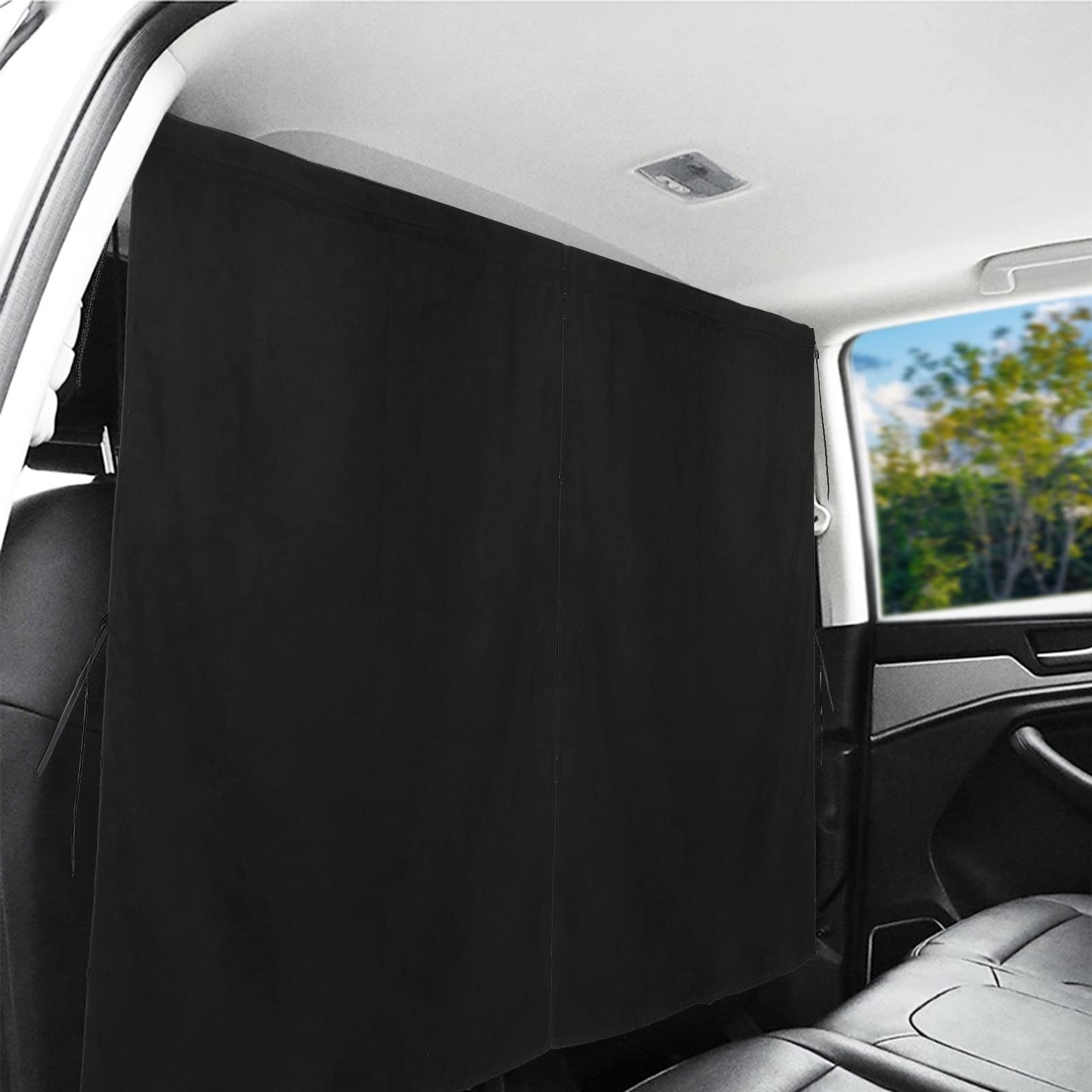 ZATOOTO Car Curtain Interior, Suede Window Blackout Sunshade for Car Front Rear Side Windows, Removable Magnetic Camping Curtain, compatible with automobiles (Black)