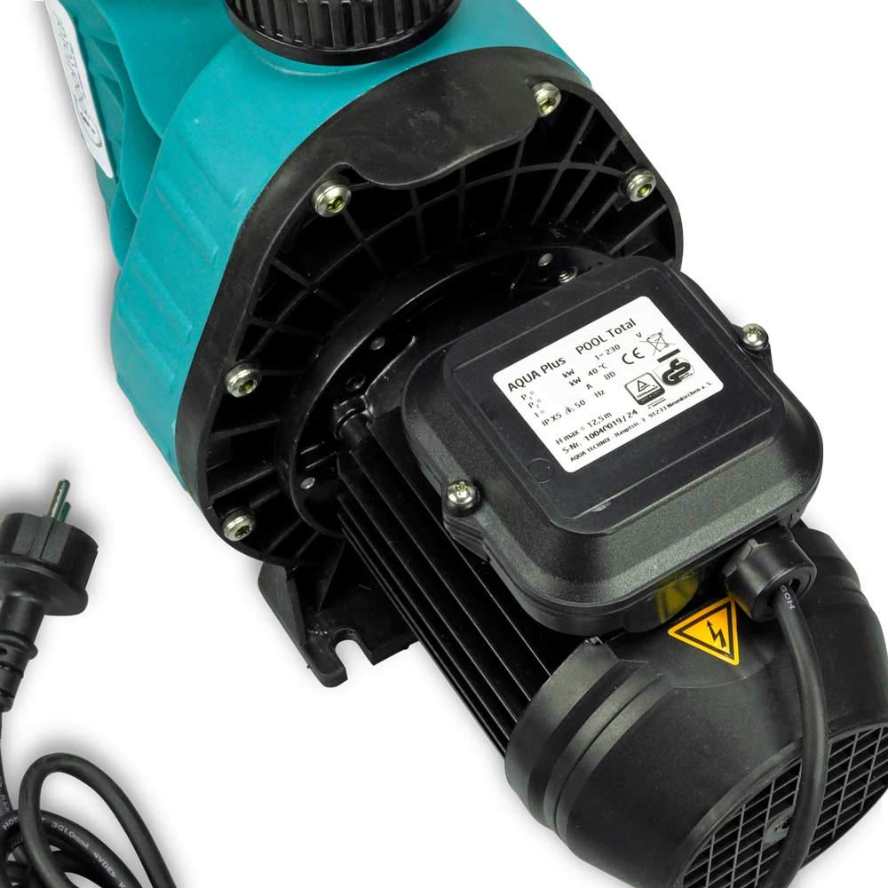 Aqua Plus 6 POOL Total Edition - 6 m³/h capacity for pools up to 30,000 l water volume - Self-priming, saltwater-resistant, quiet operation, easy to service, low wear.