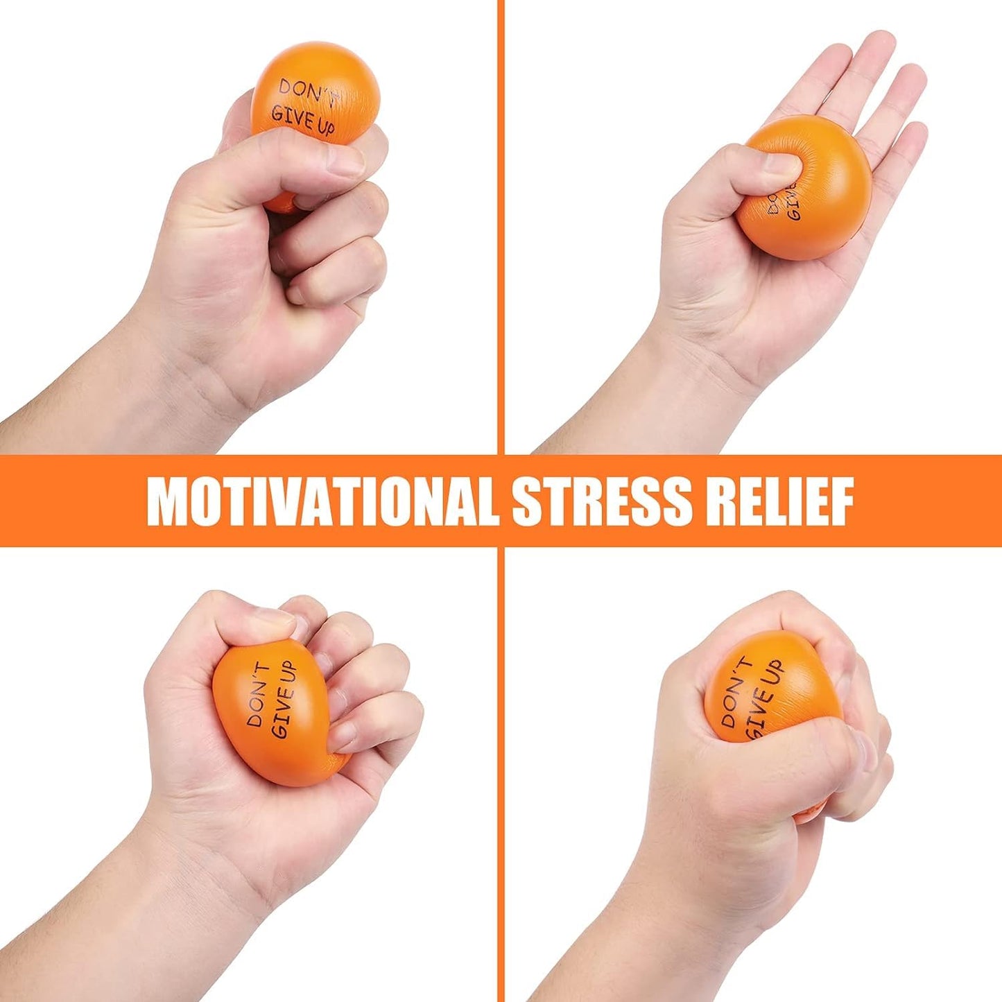 KDG Stress Ball Adult Motivational Stress Balls (6-pack) for kids and adults, stress relief balls with quotes to alleviate anxiety and anger as a gift.