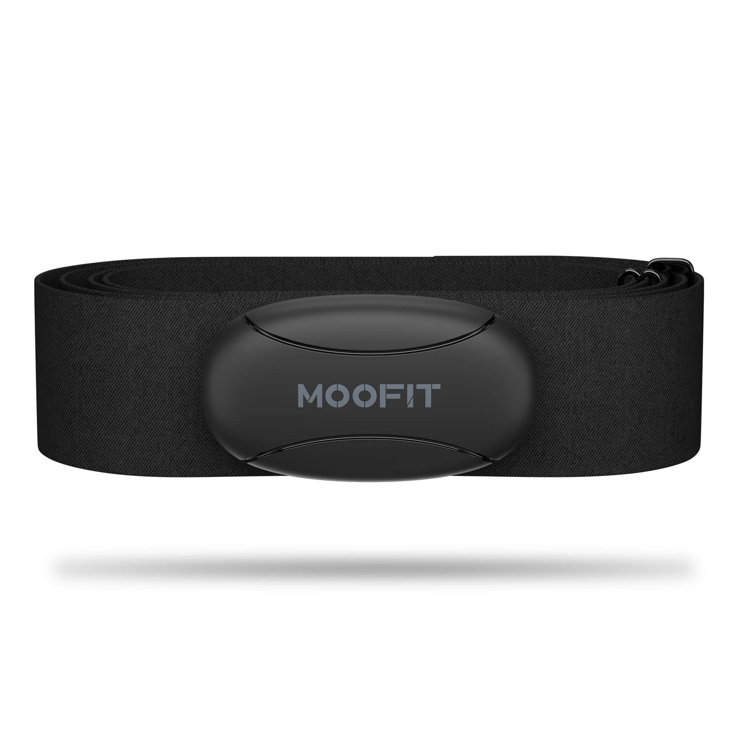 moofit HR8 heart rate monitor chest strap, low energy real-time heart rate data Bluetooth 5.0/ANT+, greater communication range, IP67 waterproof, compatible with iOS/Android apps, fitness equipment, black