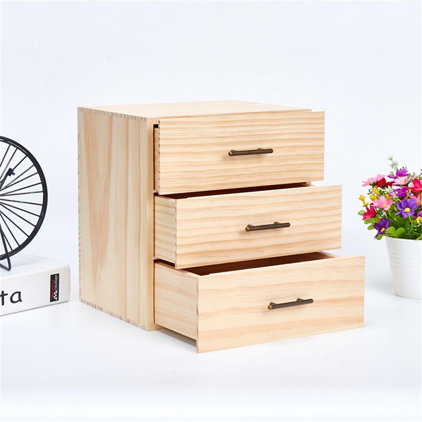 Rose Flower Bamboo Essential Oil Organizer Container Fragrance Oils Display Stand, 90 Holes Storage Boxes Air Fresheners Accessories Case for nail polish, fragrance oils, cosmetics, oil diffusers, and lipstick.