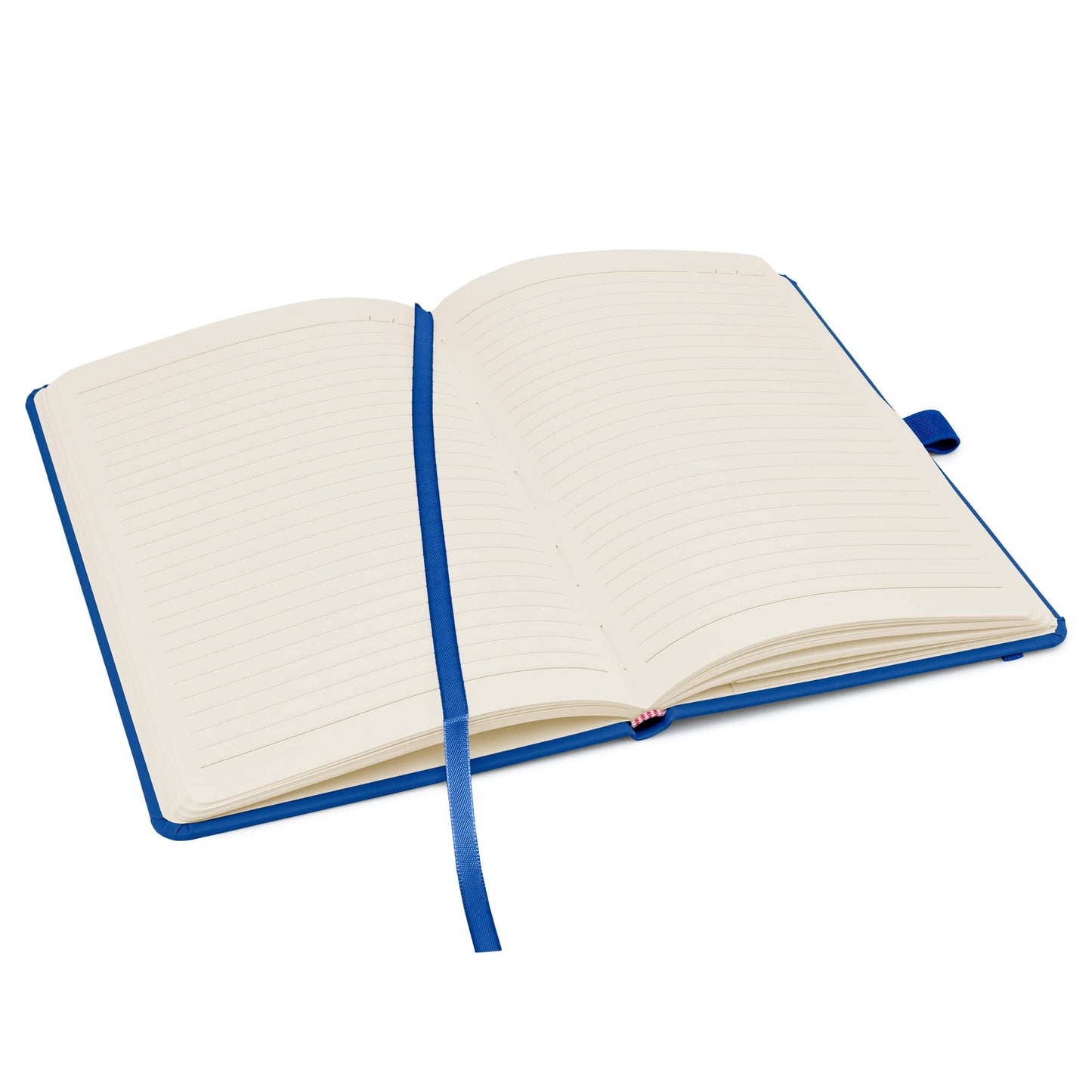 Notes London Notebook, A5, bulk pack, A5 notebook with lined pages, pen loop and expandable paper pocket, hardcover, journal, diary, pad, pack of 25 (blue)