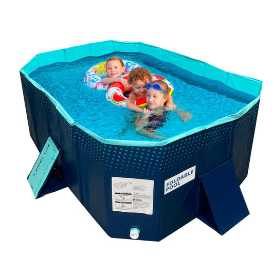 INDUSTEX Foldable Pool, 130 x 90 x 45 cm, Children’s Pool, Portable Dog Pool, Foldable Pool, Bathtub, Pool Toy, Suitable for Children, Medium-sized Pets