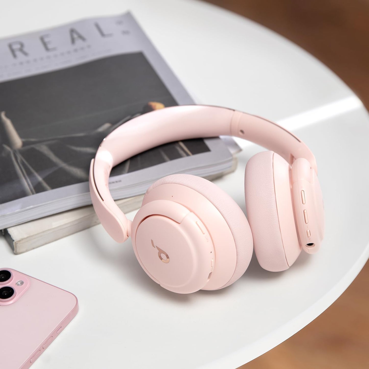 Soundcore by Anker Q30 Bluetooth Headphones, Hybrid Active Noise Cancellation, Customizable Modes, Hi-Res Sound, EQ in App, 40h Battery, Comfortable Fit, Connects to 2 Devices (pink)