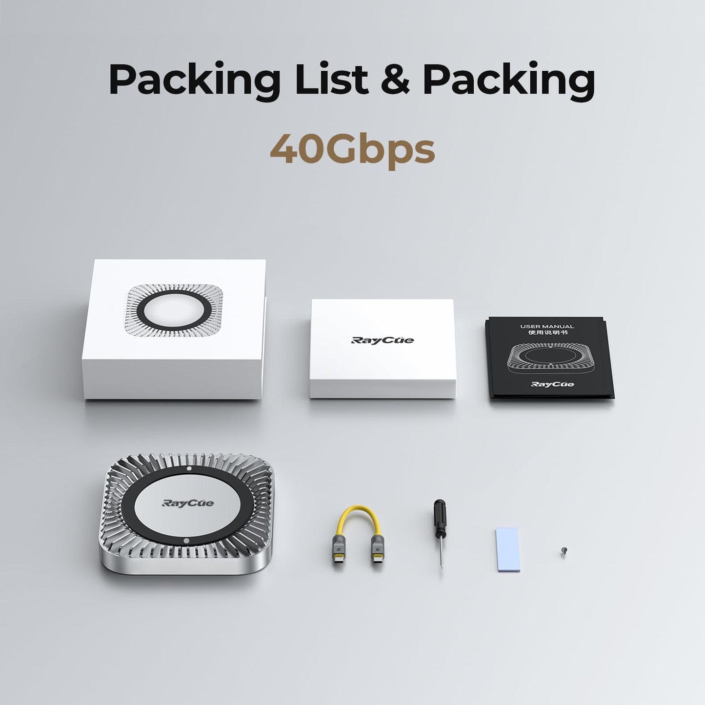 Aluminum Hub & Stand for the New M4/M4 Pro Mac Mini (2024) with 40Gbps NVMe/M.2 SSD Enclosure, 2X USB-A, USB-C Host, 3.5mm Audio - Compatible with all new Mac Mini M4/M4 Pro
