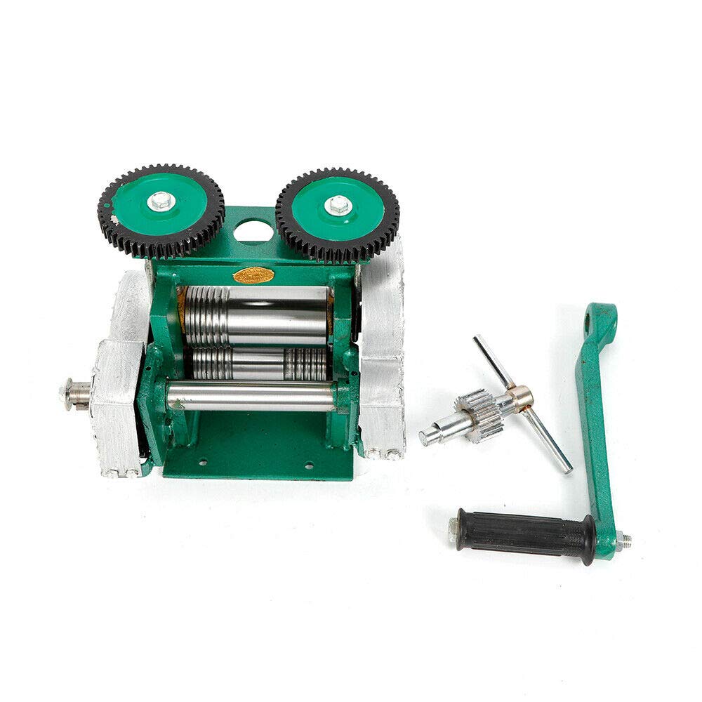 LENJKYYO Manual Combination Rolling Mill 85MM Jewelry Making Processing Jewelry Combination Rolling Mill Tabletting Square Line Groove Machine