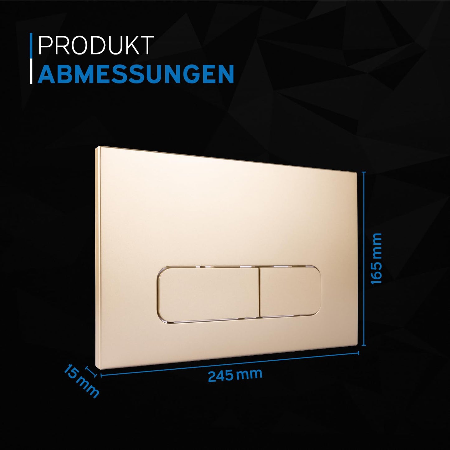 4u Flush plate for Geberit cistern Sigma UP300, UP320, and Delta UP100, rounded buttons (champagne gold)