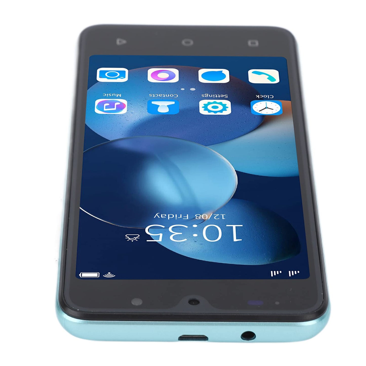 8 Pro smartphones without contract, Android phones without contract, 5 inch full screen display, 512MB RAM 4GB ROM storage, dual SIM phone, face recognition, slim mobile phone for Android 4.4.2 (Green)