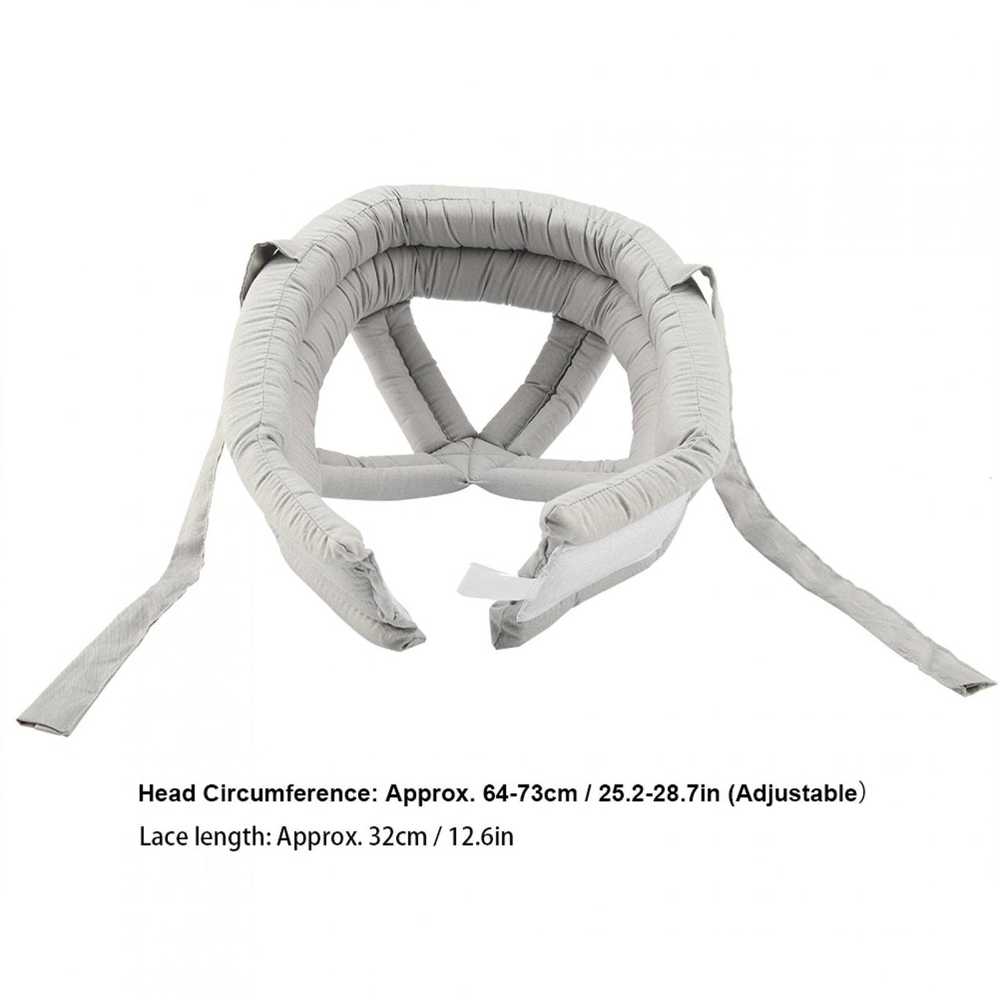 Anti-fall head protection helmet, protective hat for elderly individuals. Provides collision and fall protection. (Light gray top)