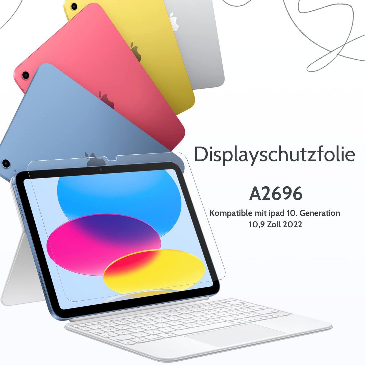 2 pieces of paper protection film for iPad 11/10th generation 10.9 inches 2022 & iPad 11 (A16) 2025, matte paper film anti-glare screen protector for drawing, writing, and note-taking screen protector