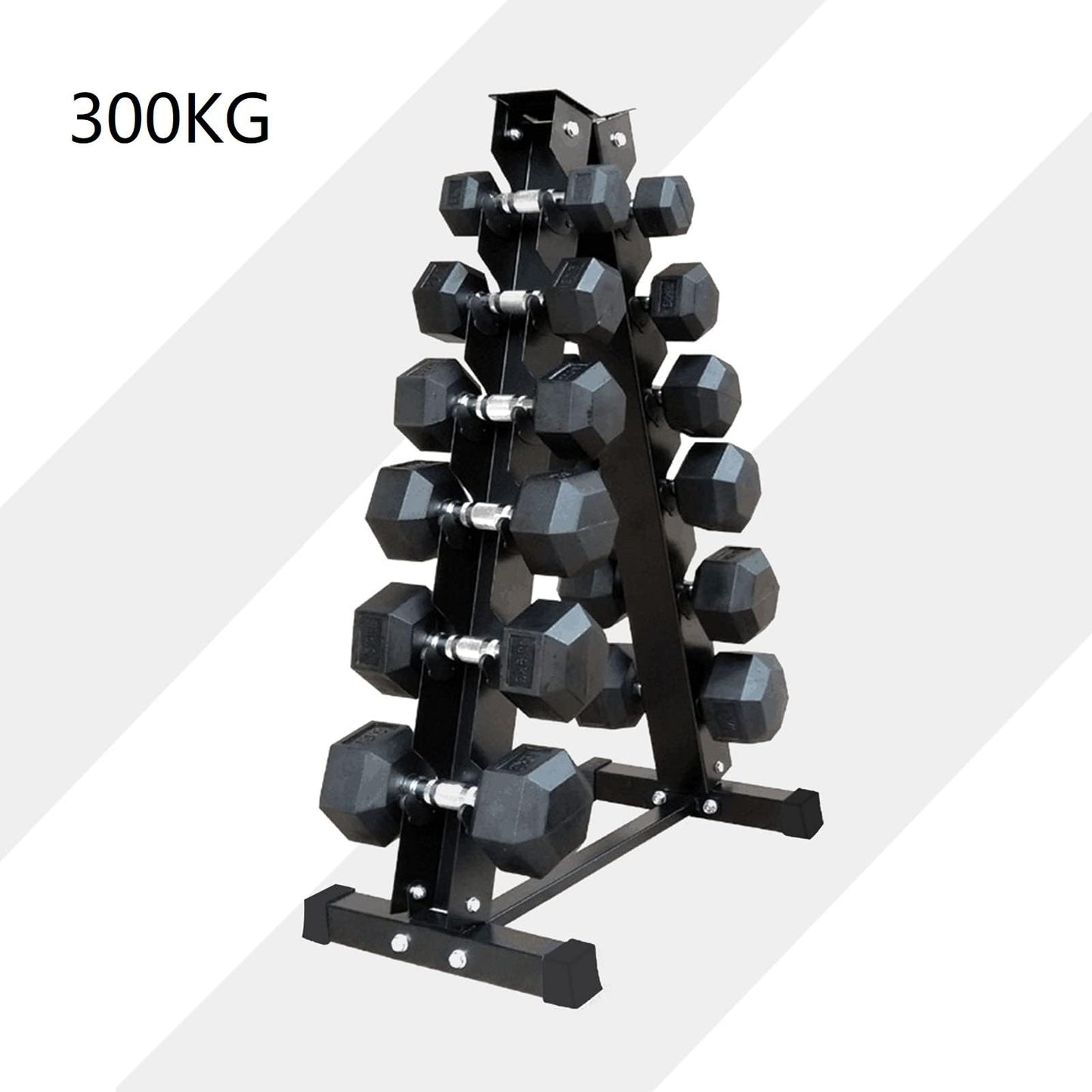 Quiet Dumbbell Rack Dumbbell Stand Professional Dumbbell Rack 300kg Capacity 6-Tier Carbon Steel Dumbbell Holder Weight Stand Gym Professional Weight Plate Stand Dumbbell Rack
