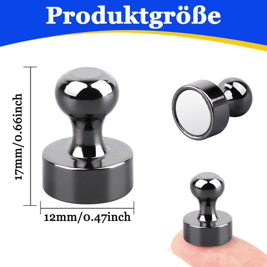 28 small magnets, strong neodymium magnets, extra strong, shiny black decorative magnets for magnetic board, strong refrigerator magnets for whiteboard, refrigerator, card, and kitchen decoration.