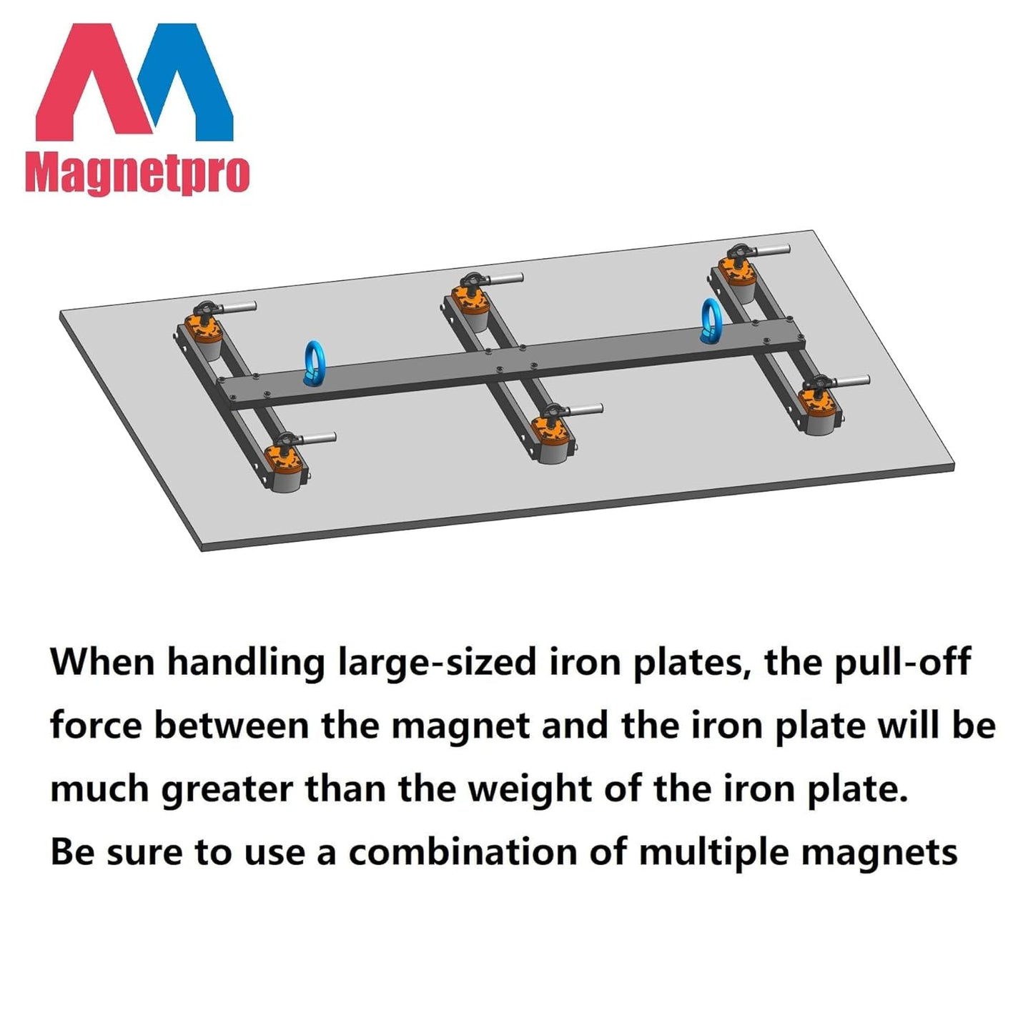 Magneticpro Multi-purpose Switching Magnets, Lifting Magnet with 300 KG Holding Force, ON/OFF Magnets for Lifting, Positioning, Editing & Welding, Liquid Filtration, Automation, Metal Separation