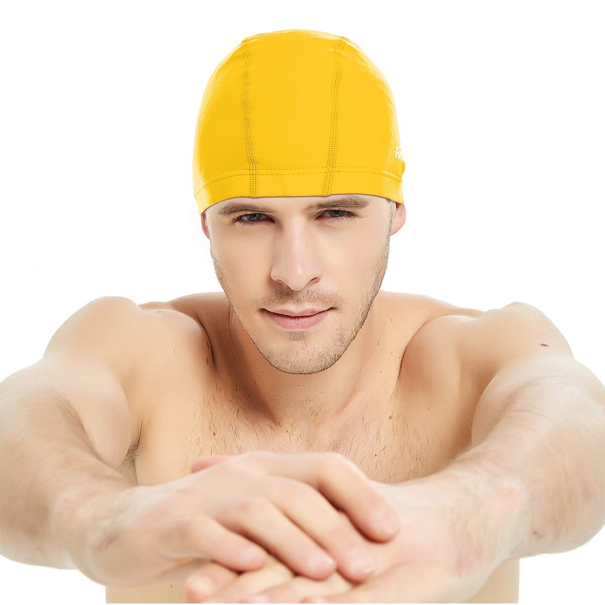 Firesara Lycra Swim Cap, Lycra Swim Cap Anti-Tear Coated Comfortable No Slip for Men Women Long Short Hair Adult Boys Girls