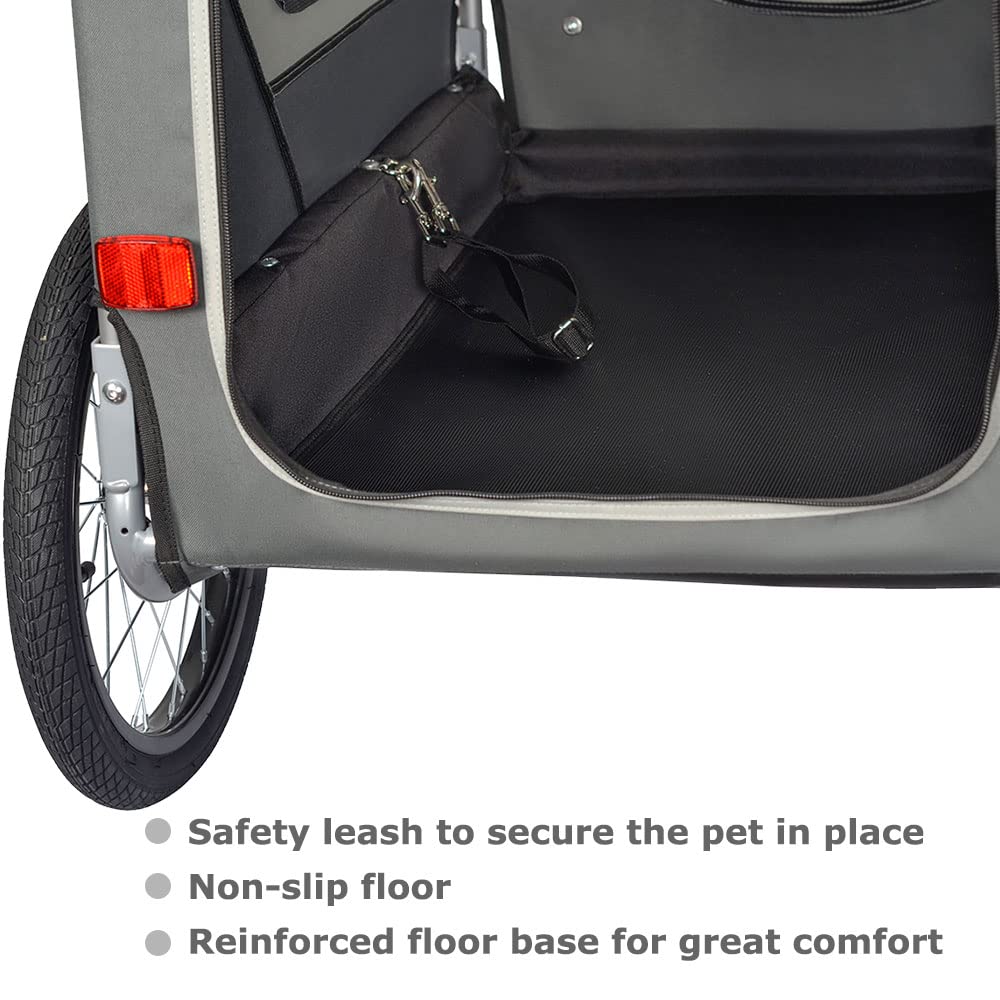 Doggyhut Original Large Bike Trailer & Dog Stroller 2 in 1 for dogs up to 35kg. Dog trailer jogger with locking brake Tiggo 80405