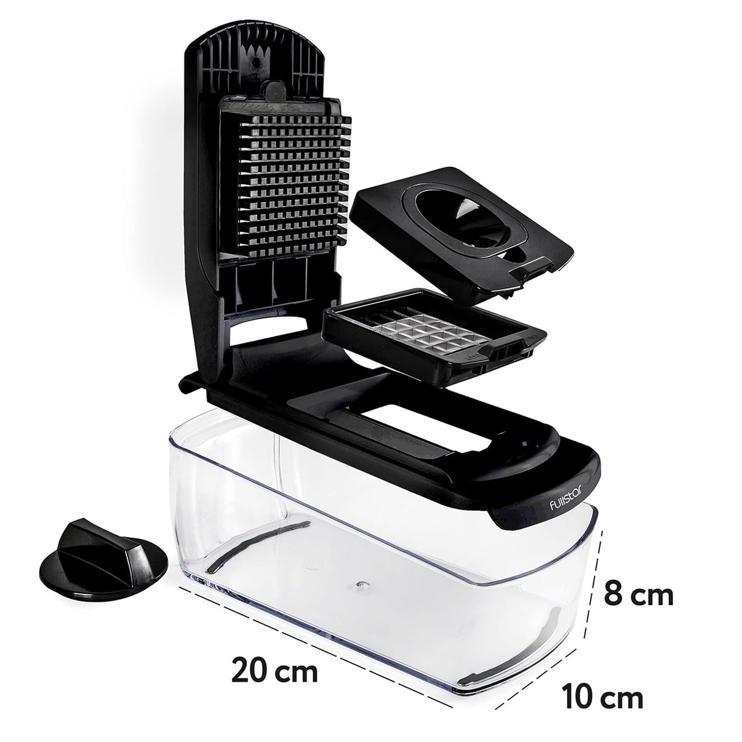 Vegetable cutter spiralizer mandoline - Vegetables Chopper Onion Potato Fruit Slicer (4-in-1 - Black)