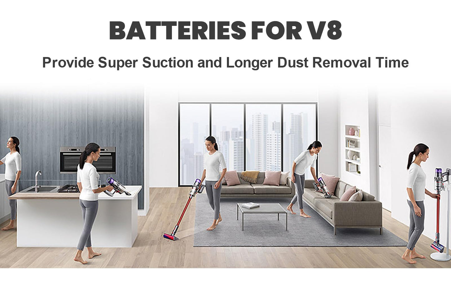 6000mAh/6.0Ah battery for Dyson V8 Dyson SV10 V8 Absolute Animal Motorhead Fluffy Animal Exclusive Cordless Vacuum Handheld Cleaner