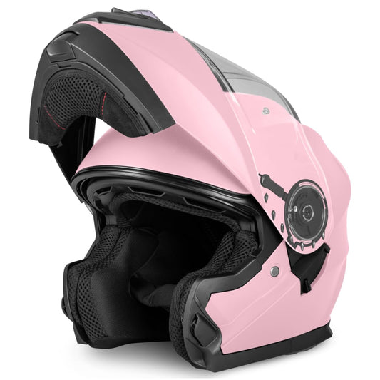 VINZ Santos flip-up helmet with sun visor | ECE 22.06 & PINLOCK ready | Motorcycle helmet full face | Motorcycle helmet flip-up | Available in sizes XS-XXL | Available in pink