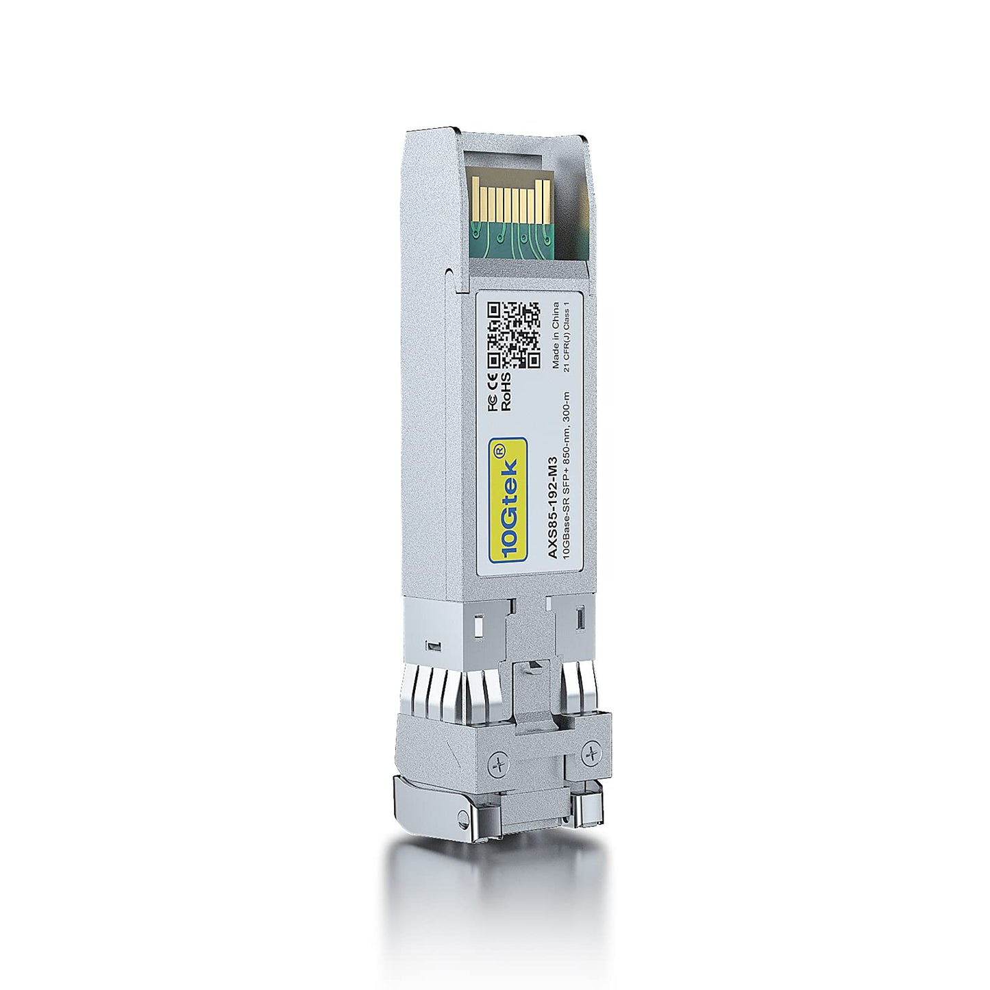 10Gtek 10-piece 10Gb SFP+ SR multimode module, 10GBase-SR LC transceiver compatible with Cisco SFP-10G-SR, Meraki, Mikrotik, Ubiquiti UniFi, Netgear, Zyxel, D-Link, TP-Link, Open Switch.