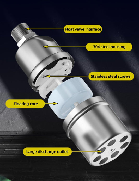 1 inch float valve for water tank pool - automatic water level control valve - 304 stainless steel low water level, automatic filling float valve