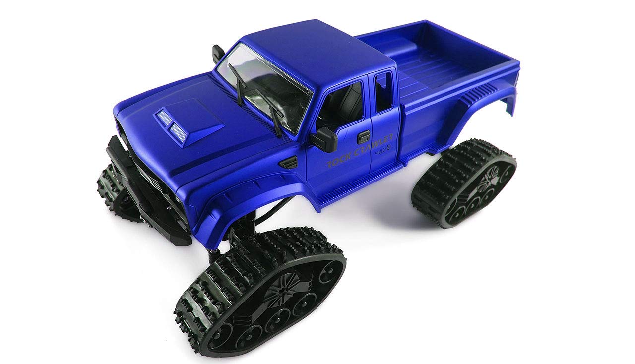 Amewi Pickup Truck Brushed 1:16 RC model car Electric Crawler Four-wheel drive (4WD) RtR 2.4GHz, Blue