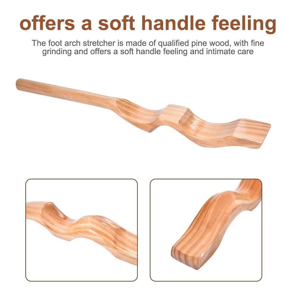 Wakect's Ballet Foot Stretcher, Foot Leg Stretcher, Pine Wooden Foot Pointe Dance Ballet Stretching feet with Rubber Band, For Training Flexibility Enhancement.