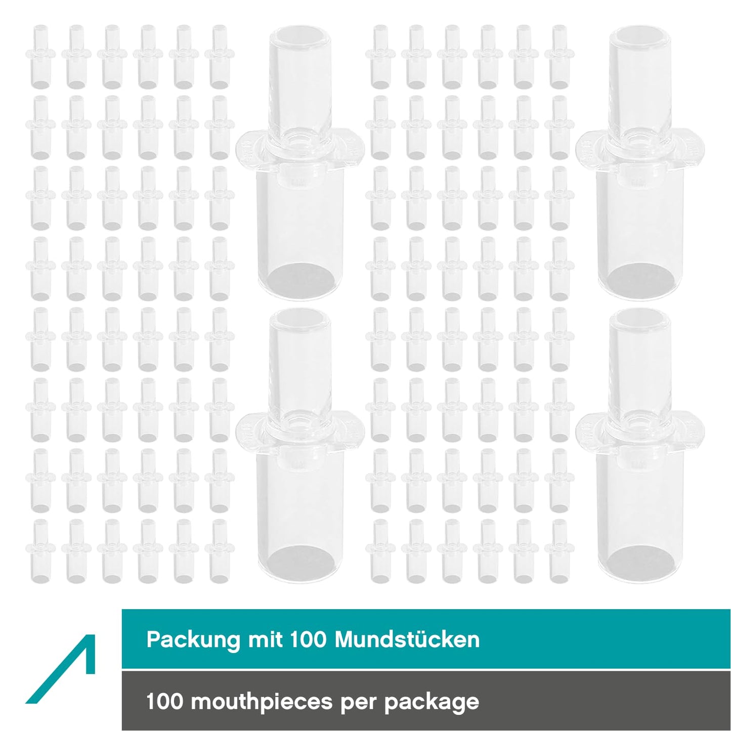 ACE Mouthpieces for alcohol testers AF-33, A, Q, and X - Pack of 100 breathalyzer mouthpieces - 100-pack mouthpiece pack