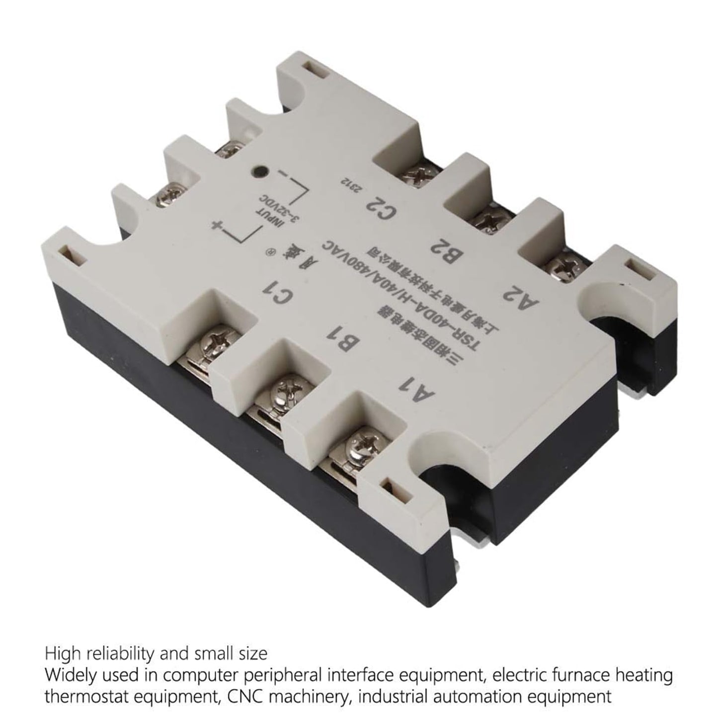 40A 3-phase semiconductor module, distribution and control device relay SSR status relay, machine control input TSR-40DA-H