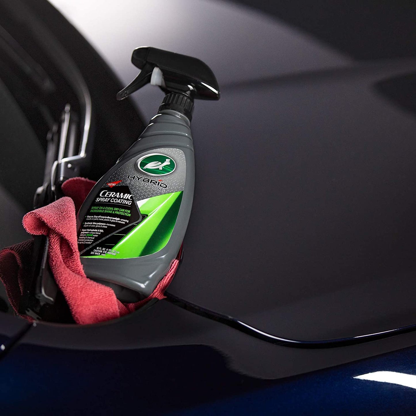 Turtle Wax Hybrid Solutions Ceramic Spray Coating, 500 ml, 1 pack, Mango scent. Provides incredible shine, protection, extreme water repellency, and enhances your vehicle's finish.