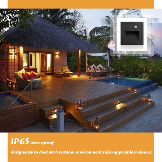 Arote 3W LED stair lighting staircase light 230V IP65 waterproof square recessed light recessed spotlight step lighting stair light step light lighting corridor light night light lamp aluminum