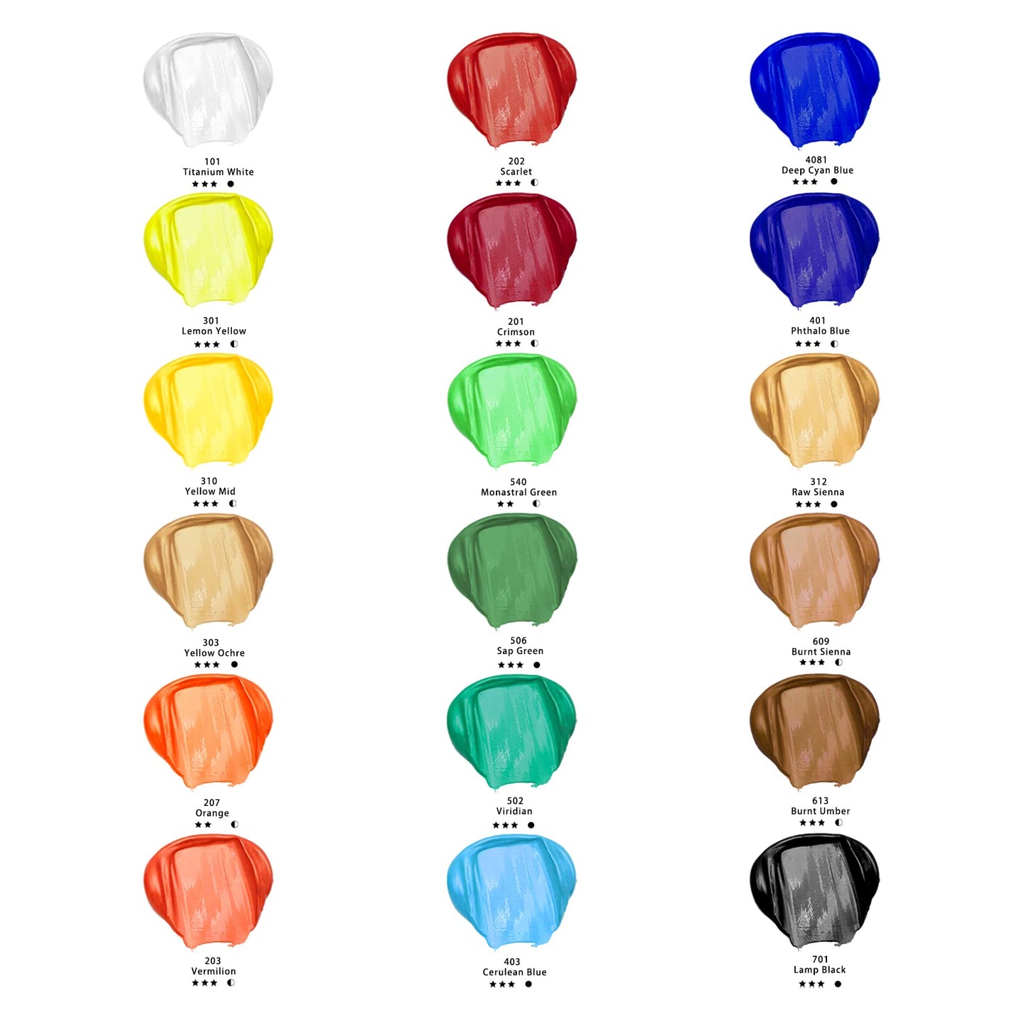 Artecho Acrylic Paint Set 18 x 59ml with 10 brushes, Waterproof and Lightfast Acrylic Paints, Non-toxic, Ideal for Canvas, Paper, and Fabrics, Suitable for Beginners and Professionals