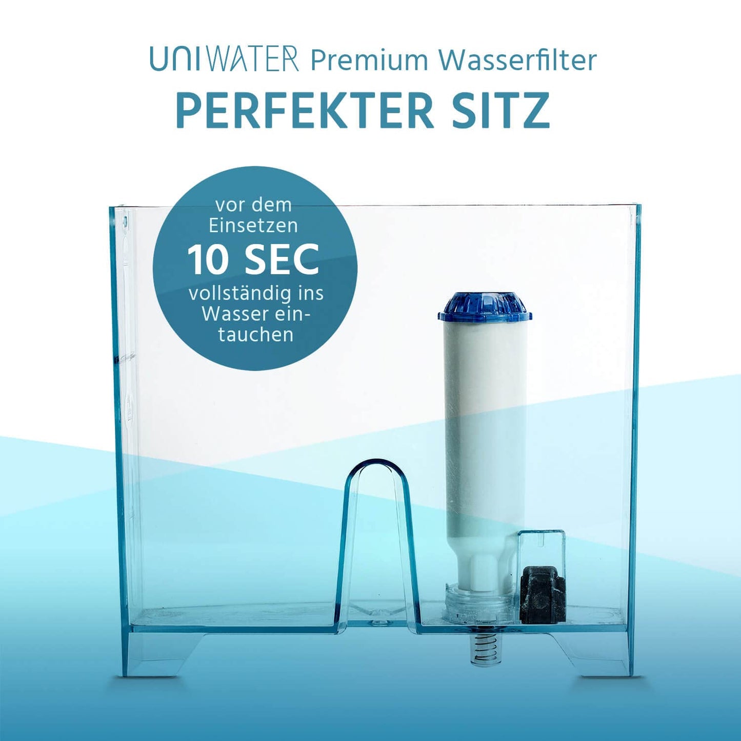UNIWATER 5 water filter for Krups, Siemens, Bosch, AEG, Tefal, Neff, Gaggenau, WMF coffee machines | Screw-in filter cartridges