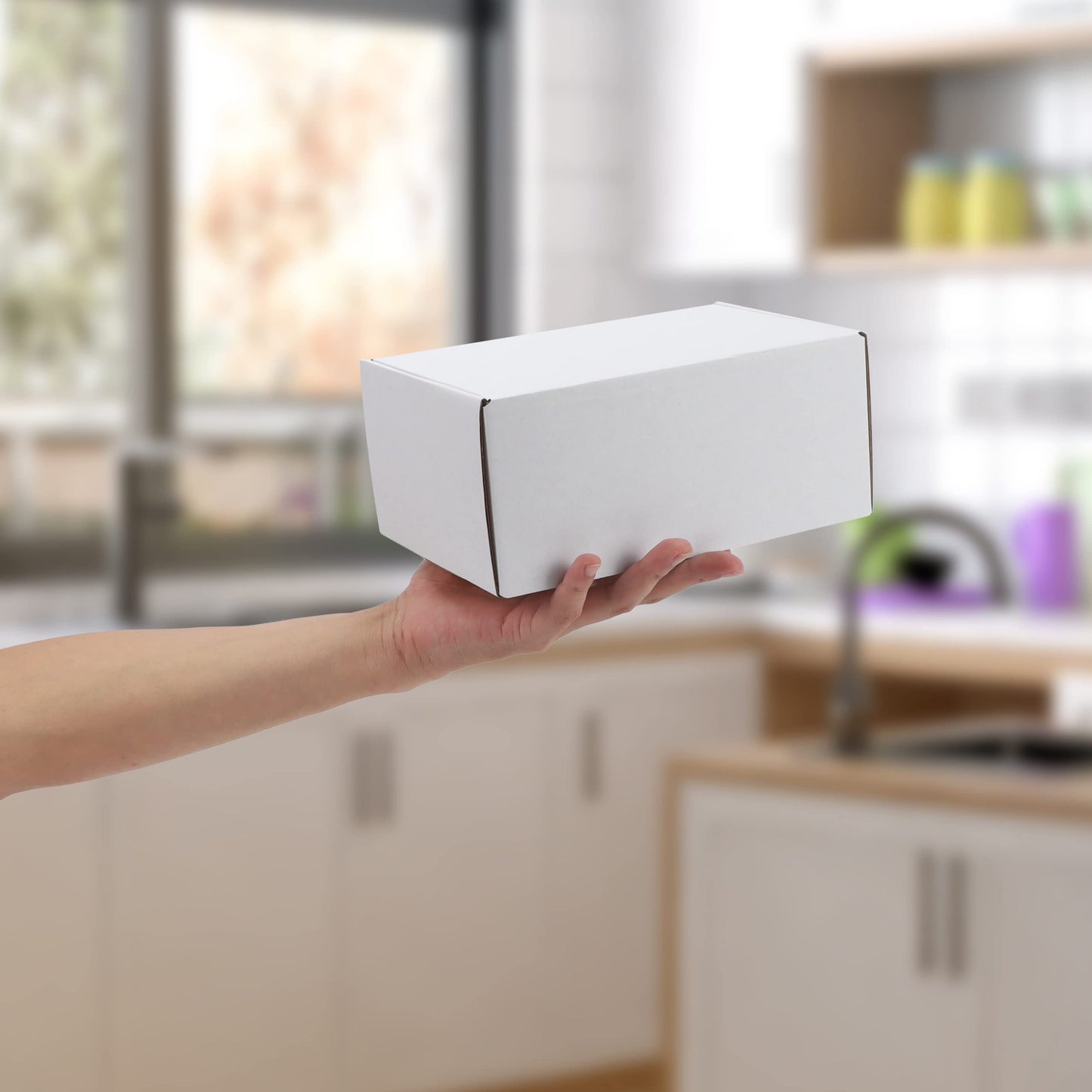 HORLIMER 25 Pack Shipping Box Small Cardboard Box, 153x102x76mm Packaging Boxes with Lid for Merchandise Shipment, Gift Box, Foldable Carton, Post Box, Shipping Box (White)