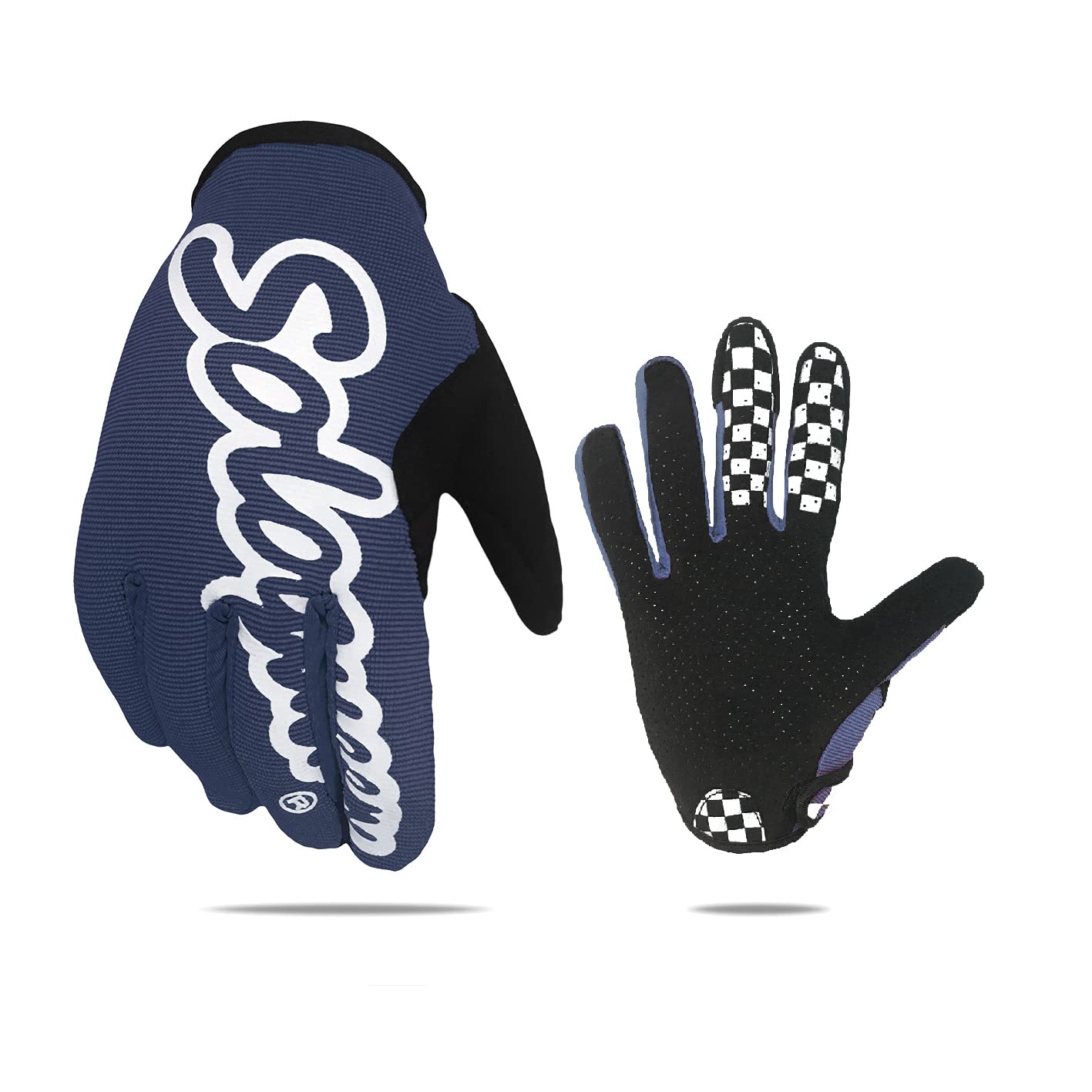 SOLO QUEEN Gloves for SIM Racing | Karting | ATV | all Steering Wheel Games | Synthetic Leather (Blue, L)
