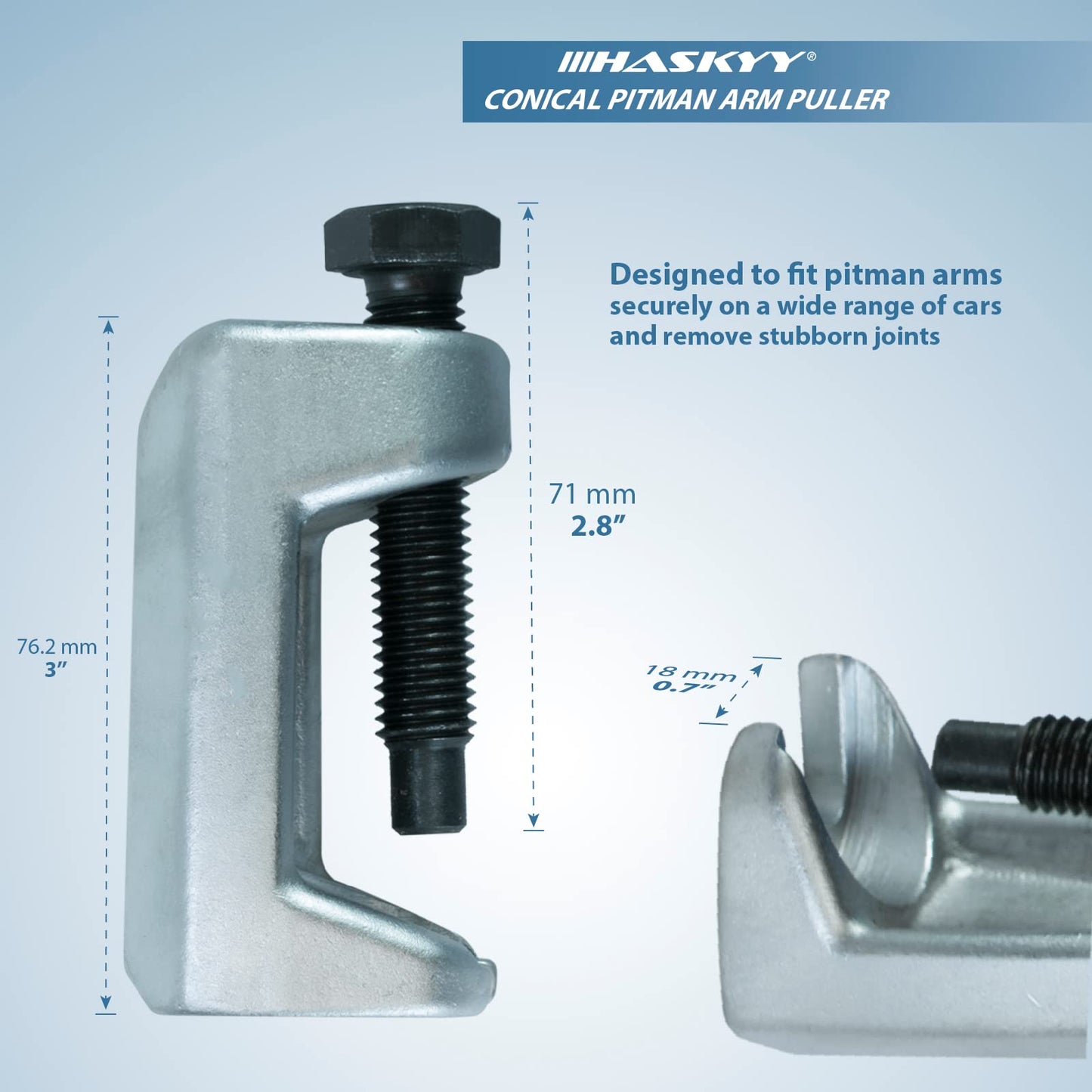 HASKYY 5-Piece Tool Set for ball joints, tie rods, ball joints, spindle joints, control arms - compatible with many car brands.