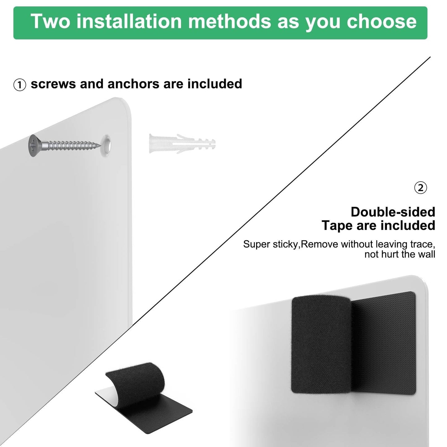 Raweao White Magnetic Board for Wall, 43.5x29x0.08cm Magnetic Metal Board Wall Panels for Fridge Magnet Collection, Metal Board Ideal for Home, Kitchen, and Office (White - 2 Pieces)