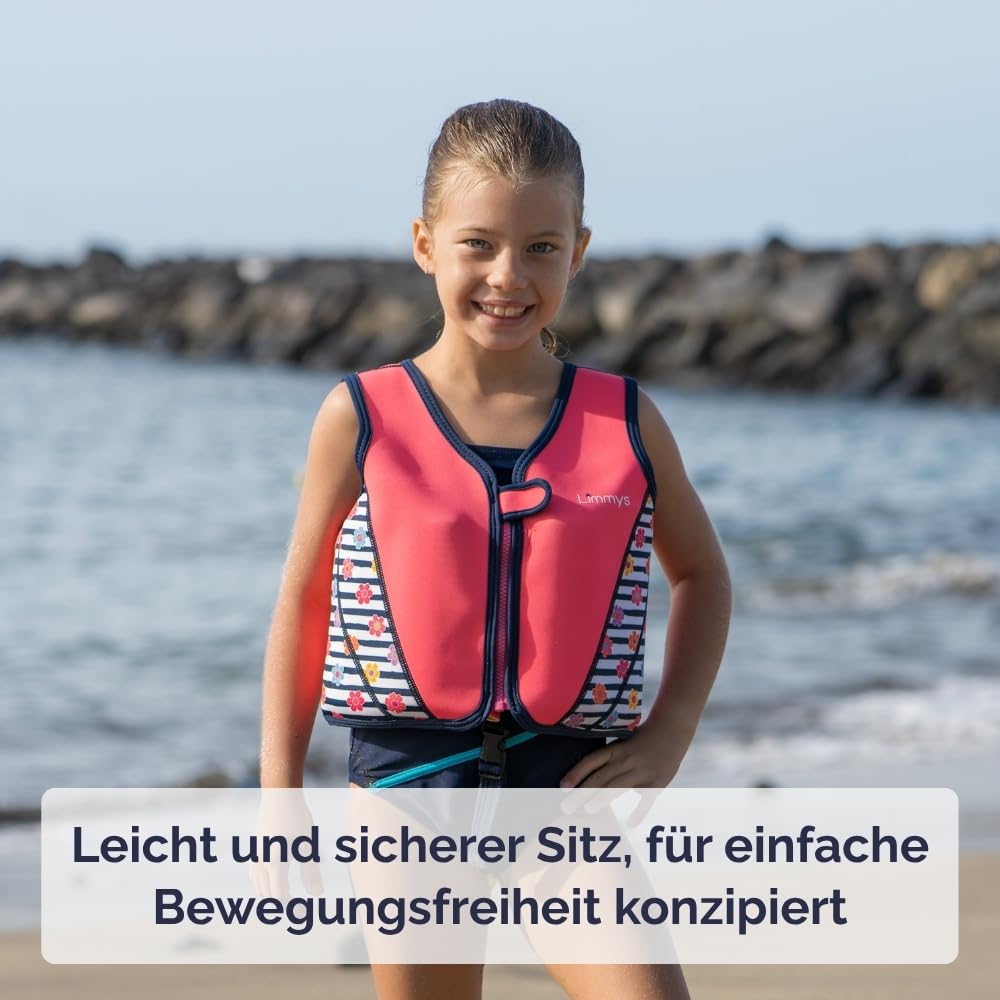 Limmys Premium Kids' Life Jacket - Modern swimming aid for boys, girls, and toddlers - Comes with a handy carrying bag.