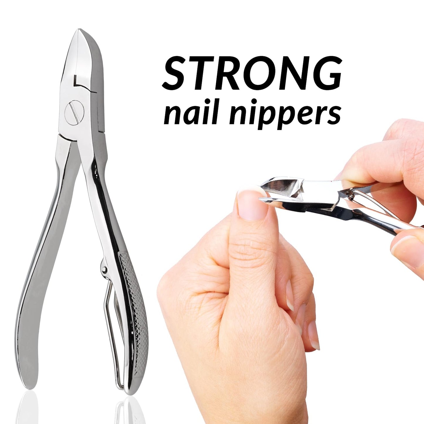 marQus Solingen Manicure Set for Men and Women 7 Pieces with Nail Clippers - Made in Germany for Hand and Foot Care - Genuine Leather Case Handy and Soft.