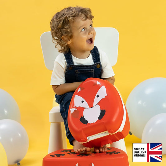 My Carry Potty - Fox Travel Potty, award-winning portable toilet seat for toddlers, that children can take with them everywhere.