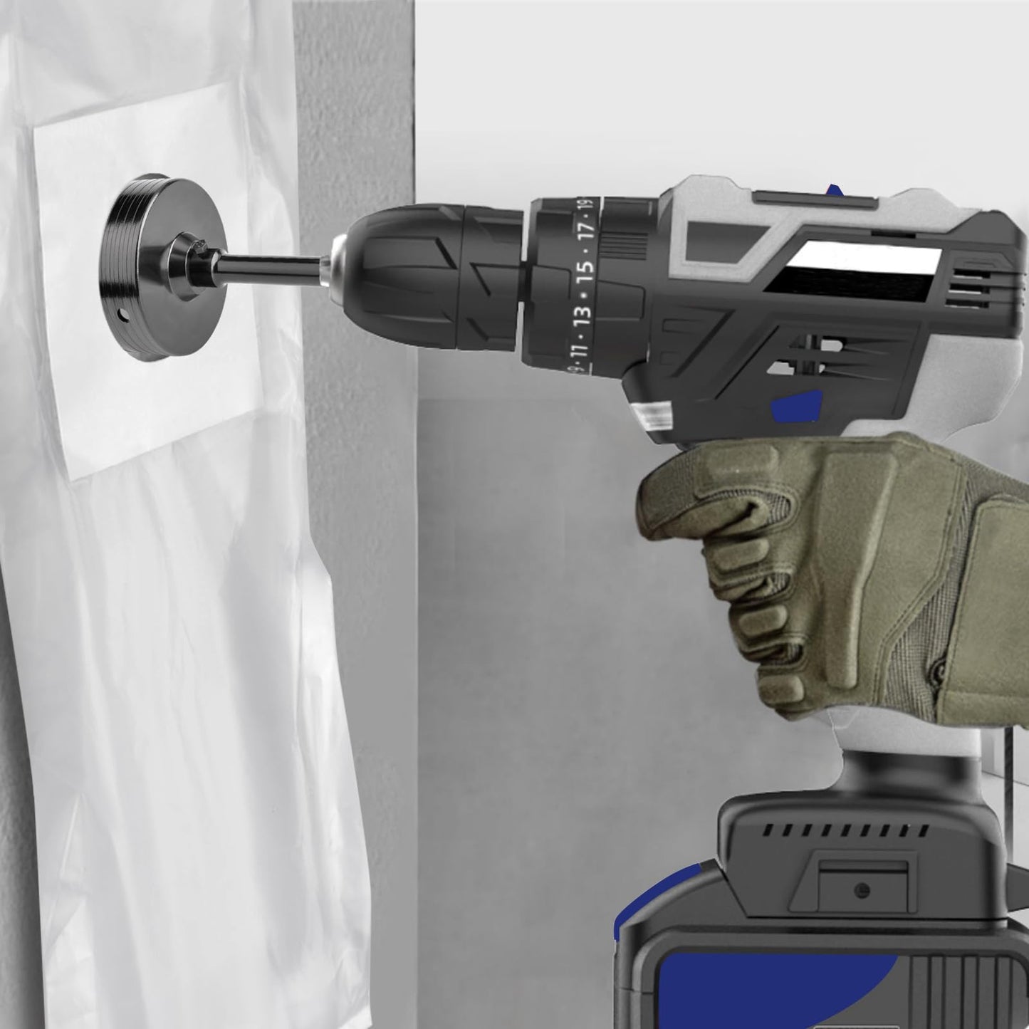 160mm carbide tipped hole saw (XXL teeth) black set including 220mm SDS plus extension and 4-cutter pilot drill 8x110mm, wall hole saw drill for masonry and concrete.