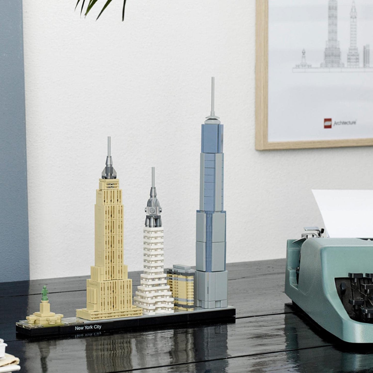LEGO Architecture New York City Set, skyline model kit featuring World Trade Center and Statue of Liberty, ideal for adults to craft as home or office decor, perfect gifts for both women and men. 21028