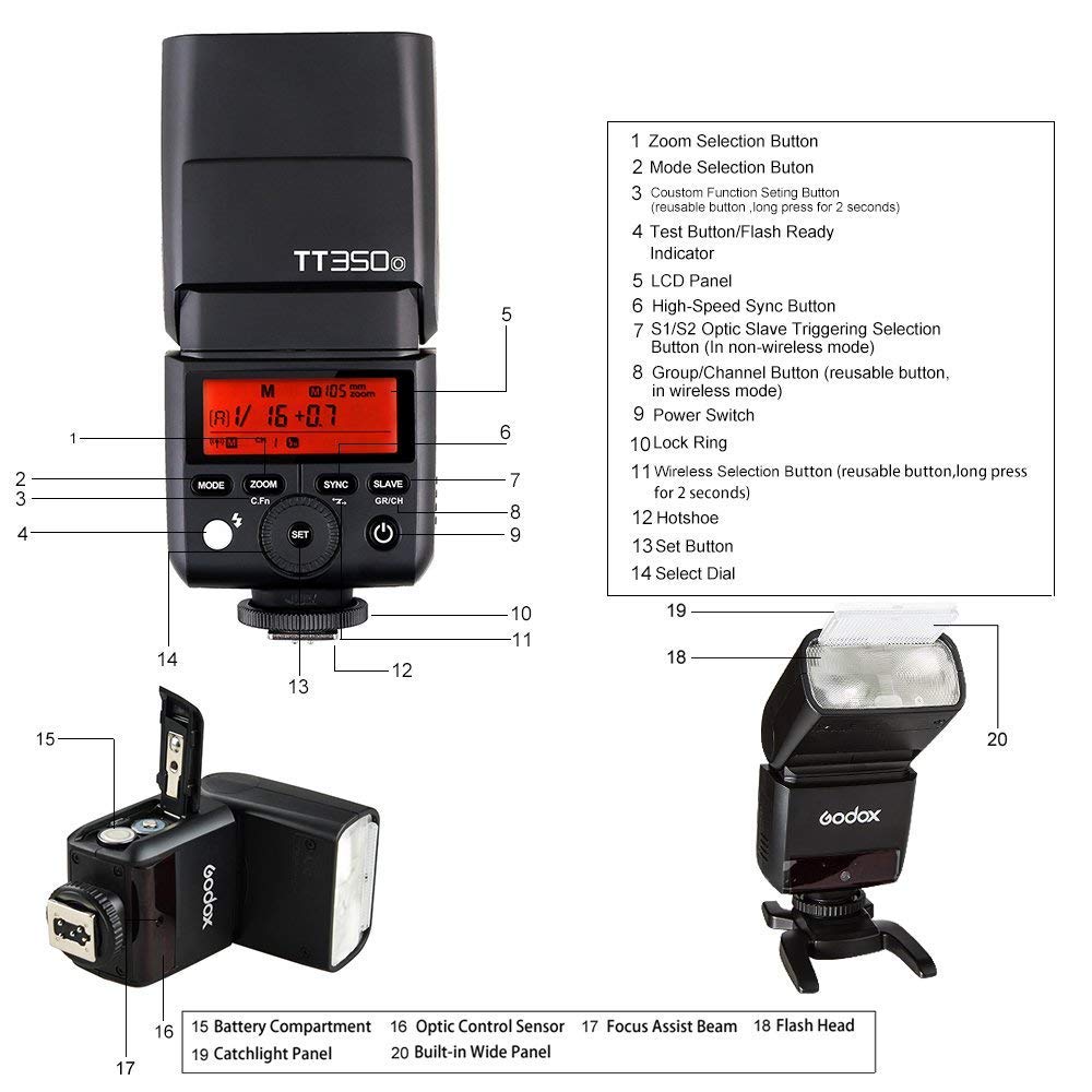 Godox TT350O TTL camera flash Speedlite flash unit 2.4G HSS 1/8000s TTL GN36 Compatible for Olympus cameras E-P5 E-P3 Pen-F E-M10II E-M5II E-M1 E-PL8 Panasonic DMC-GX85 DMC-G7 DMC-GF1 DMC-LX100