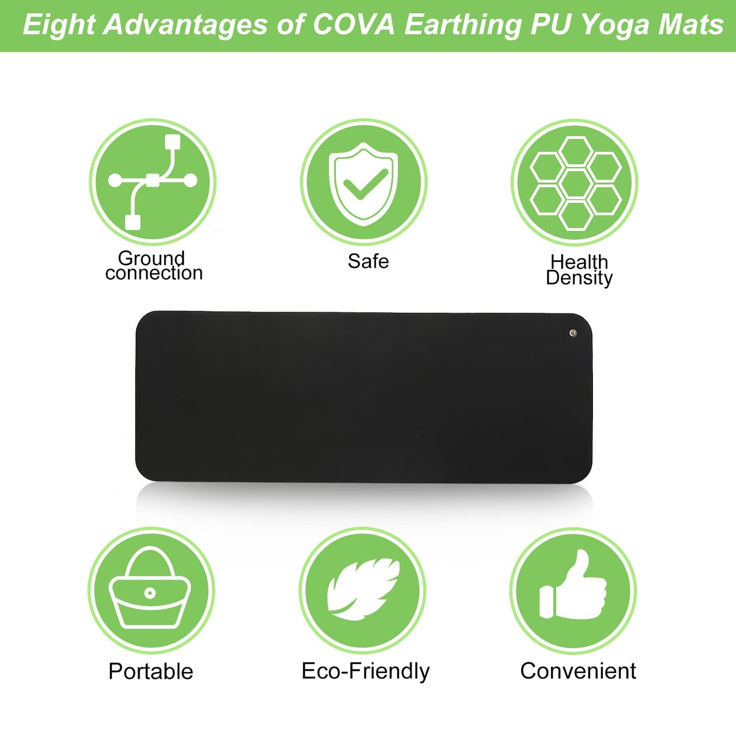 AituoWan Conductive Health Mat, Grounding Cord, universal grounding mat for personal grounding anywhere (26.7 * 9.8 inch)